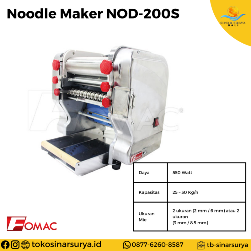 Noodle Maker NOD-200S Fomac Mesin Giling Mie